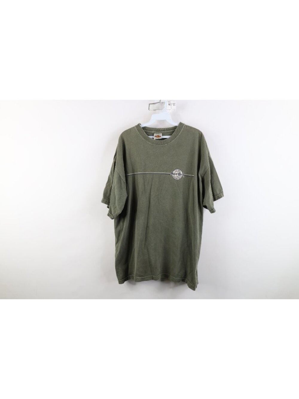Vintage 90s Hard Rock Cafe Mens XL Distressed Niagara Falls T-Shirt Green Cotton